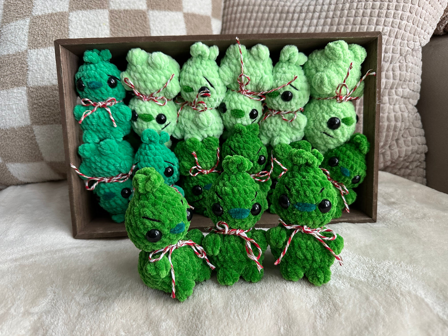 Mean Green Christmas Monster - Crochet Plushie - 2 Sizes