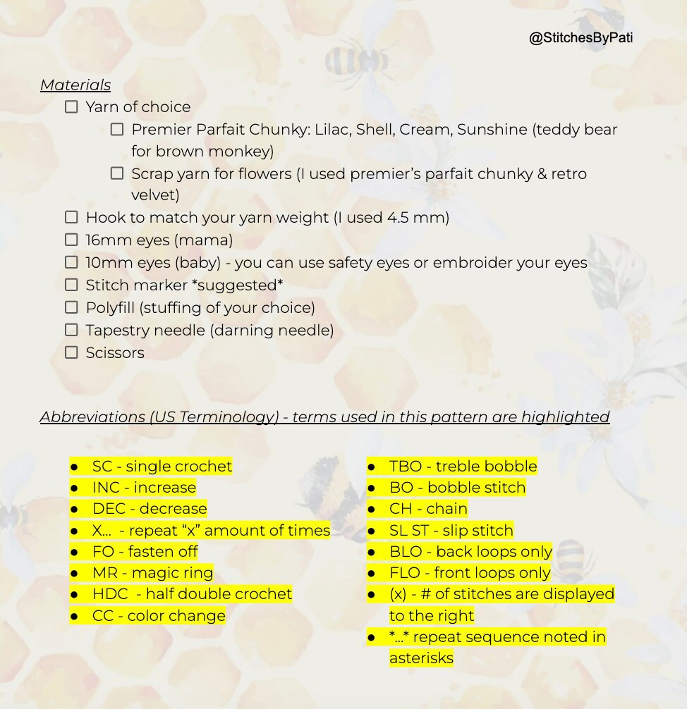 Hug Me Collection - Melody the Monkey & Baby - 4in1 Crochet Pattern - Low Sew