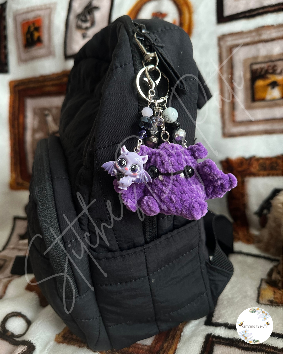 It's Bats! Beaded Bag Charm