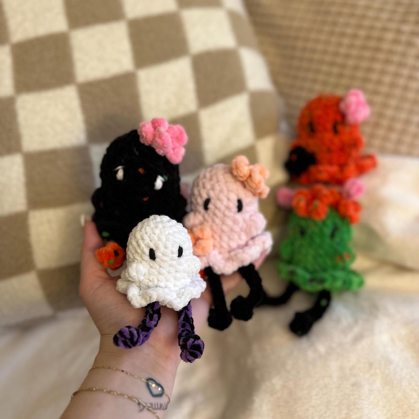 Mini Ghost Friend - No Sew - Crochet Pattern - with Groovy Modification