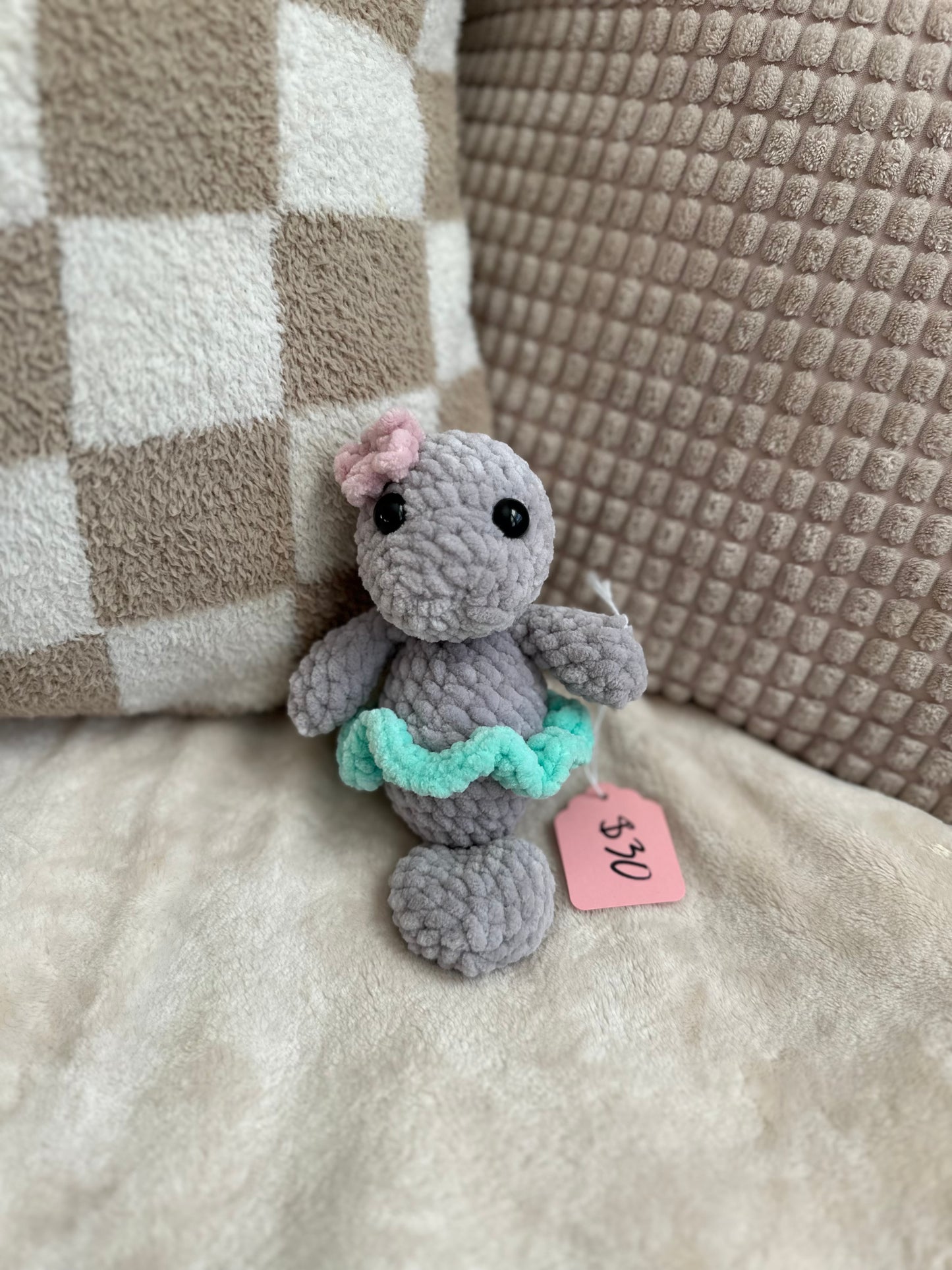 Manatee with a Seaweed Skirt - Crochet Plushie