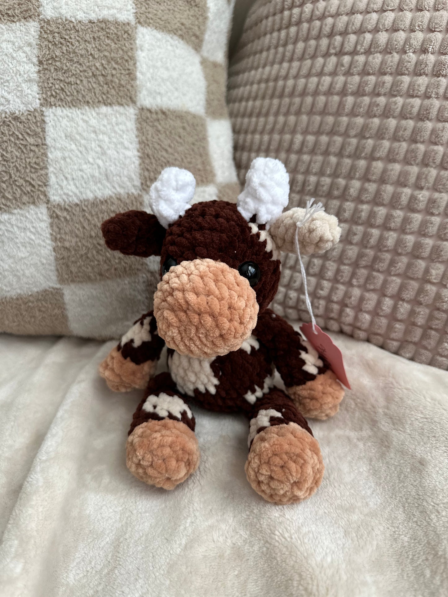 Chocolate Lily the Longhorn Cow - Crochet Plushie