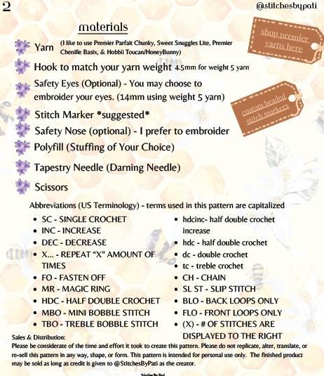 Anina the Fairy Bear - Bear Crochet Pattern - Low Sew Crochet Pattern