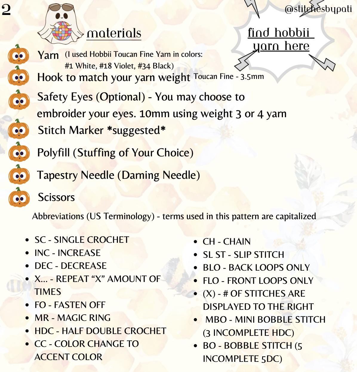 Mini Ghost Friend - No Sew - Crochet Pattern - with Groovy Modification