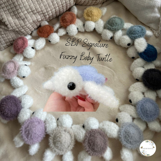 Baby Fuzzy Turtle - Crochet Plushie - Made to Order