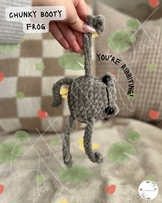 Chunky Booty Frog - Crochet Plushie