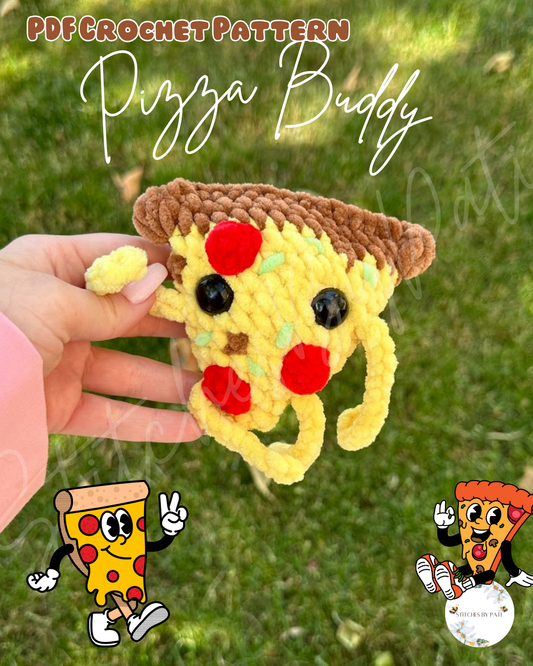Pizza Buddy - Low Sew Crochet Pattern - PDF PATTERN ONLY