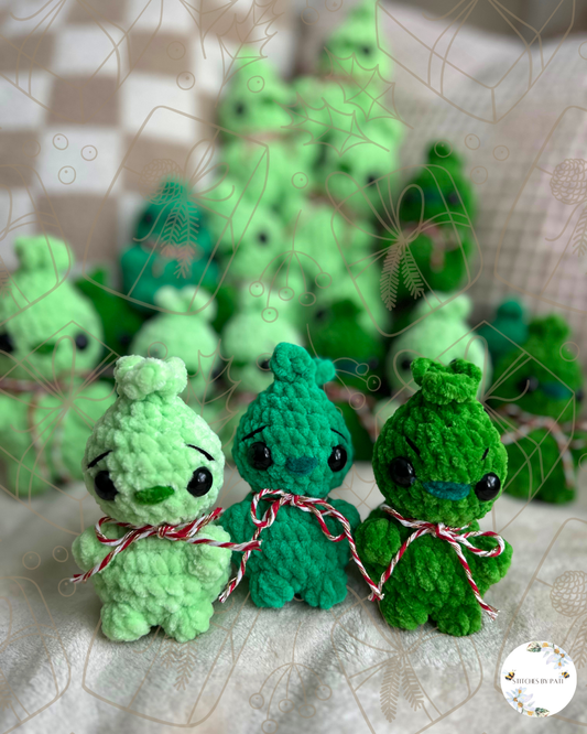 Mean Green Christmas Monster - Crochet Plushie - 2 Sizes
