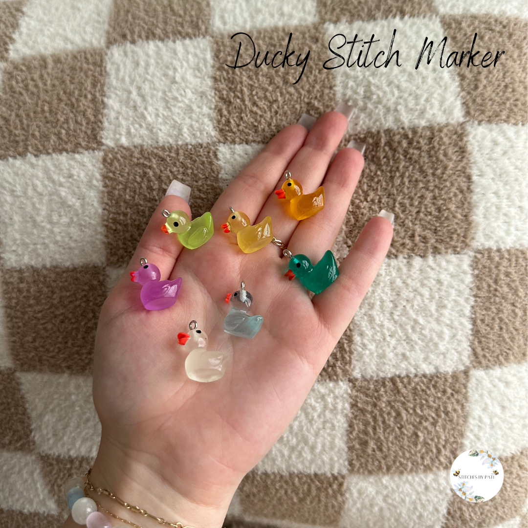 Custom Rubber Ducky Stitch Marker/Zipper Charm - Lobster Clasp - Crochet/Knitting