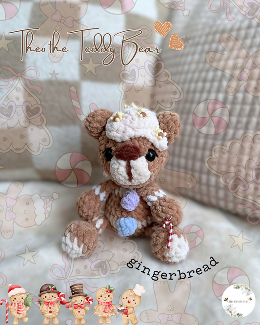 The Gingerbread Bear - Theo the Teddy Bear - Crochet Plushie