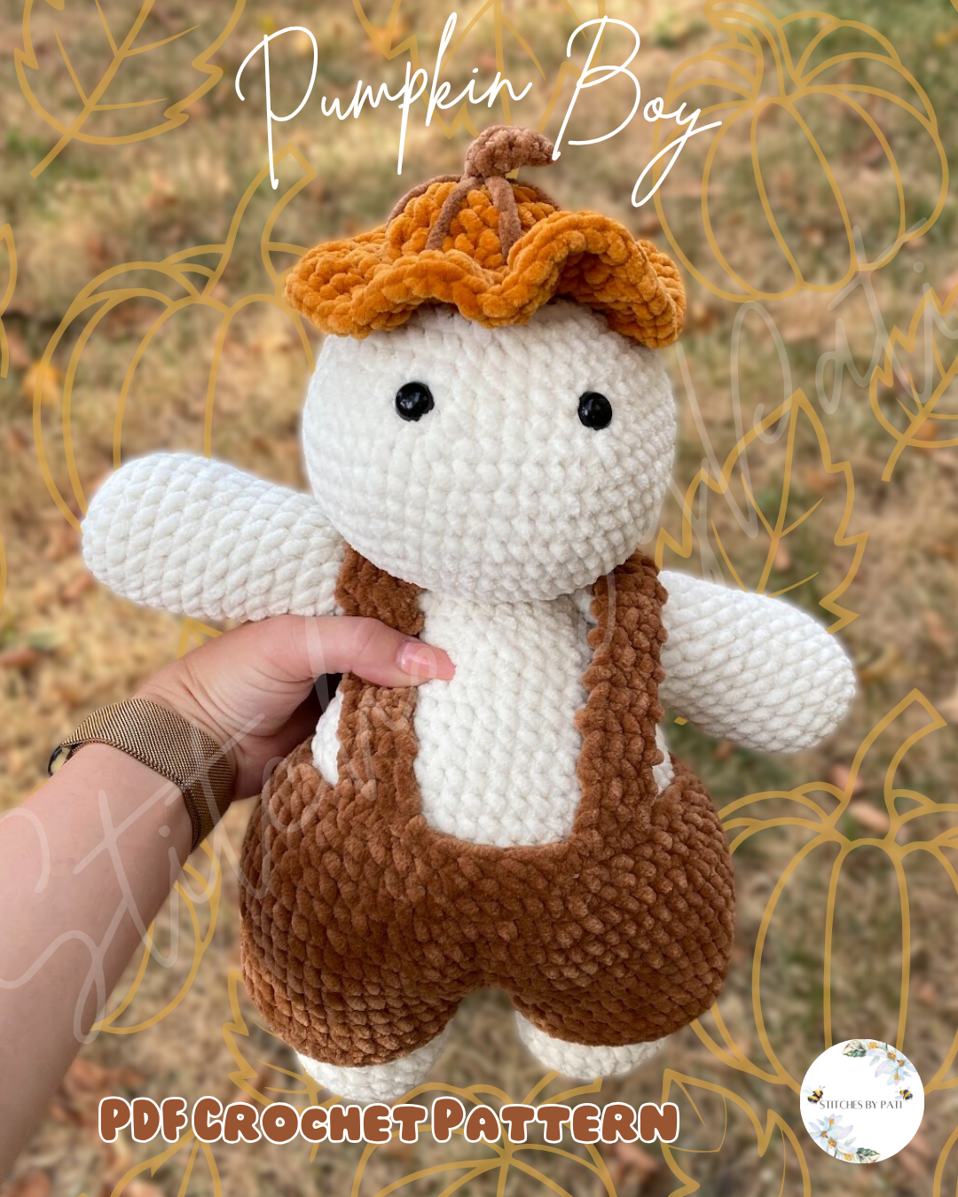 Pumpkin Boy Plushie - Crochet PDF Pattern - Halloween