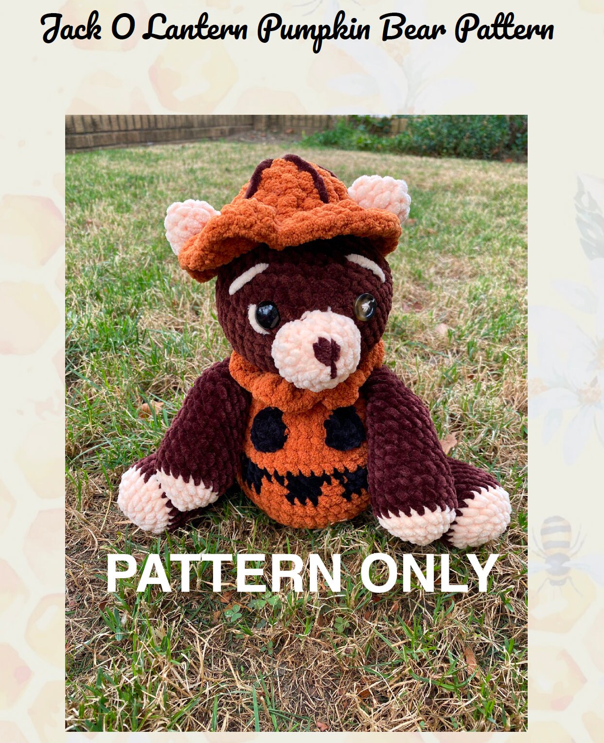 Pumpkin Boy & Jack O Lantern Pumpkin Bear PDF Crochet Pattern Bundle - PDF FILE - Halloween