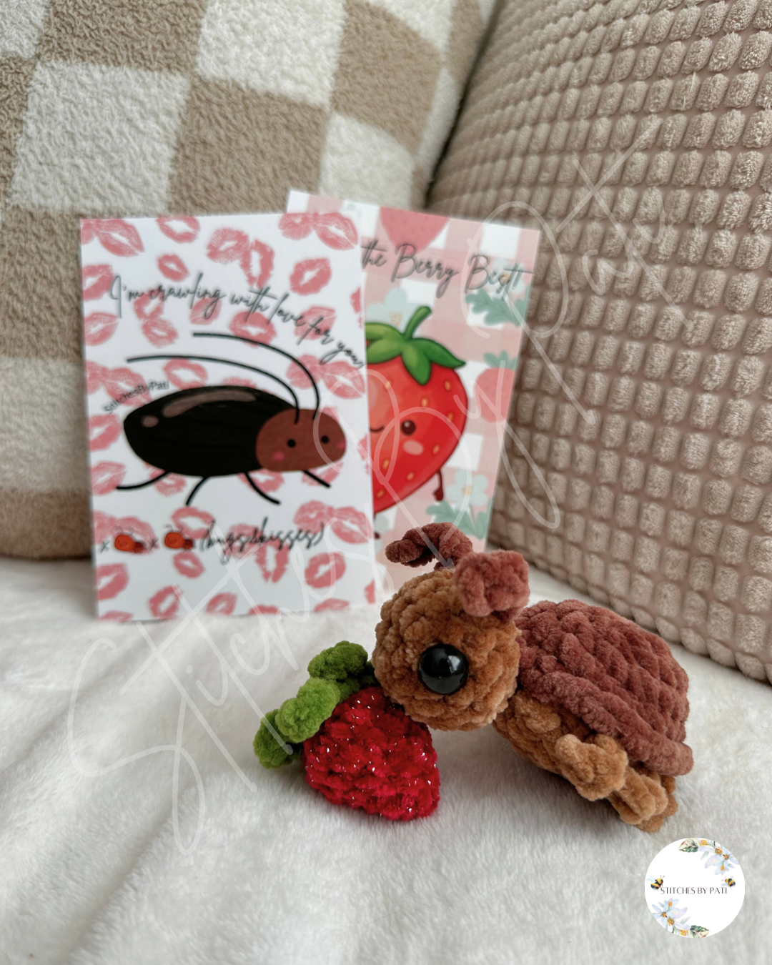Roach "Im Crawling with Love For You" Gift Set - Crochet Plushie
