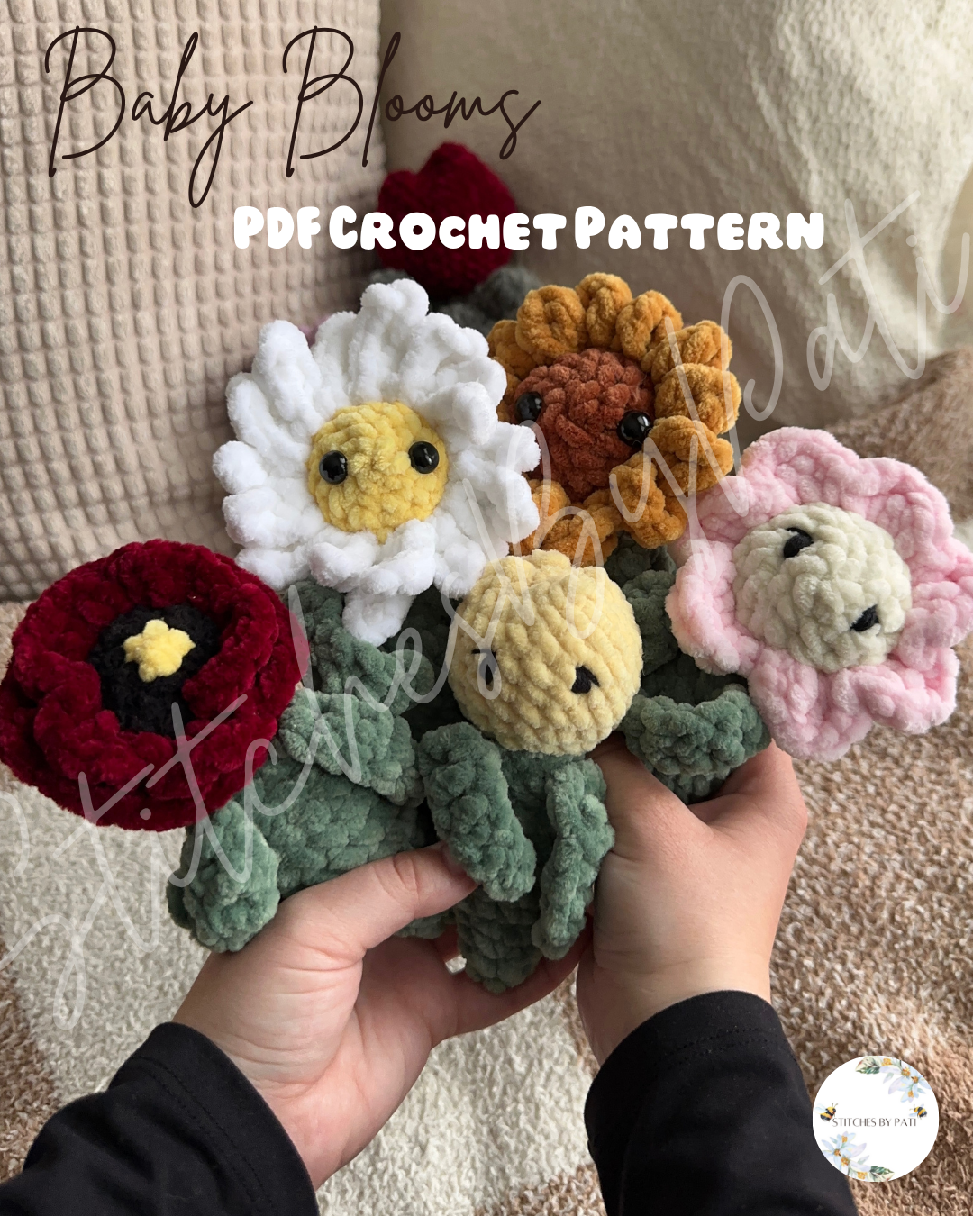 Baby Blooms 5in1 Mini Plushie Pattern - LOW SEW! Crochet Pattern