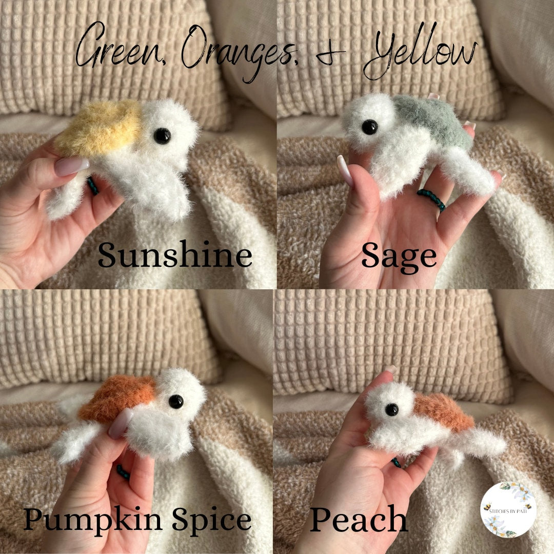 Baby Fuzzy Turtle - Crochet Plushie - Made to Order