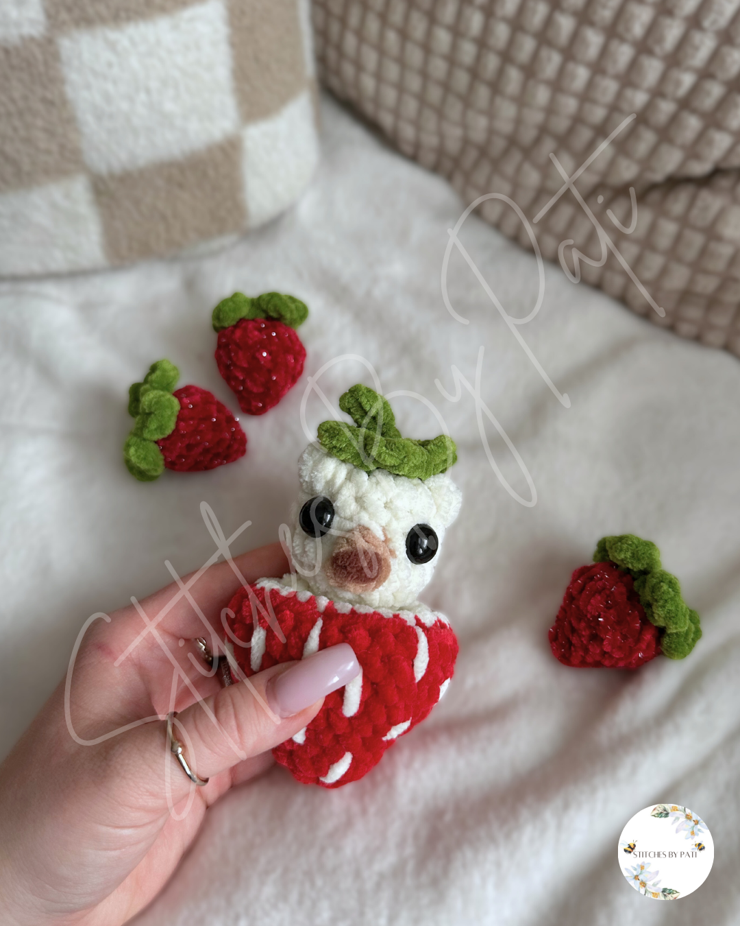 Poppable! Bear-Berry "You're so Bear-y Cute, Valentne" Gift Set - Crochet Plushie