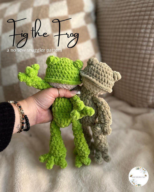 Fig the Frog Snuggler Crochet Pattern - Frog Snuggler Crochet Pattern - No Sew Crochet Pattern