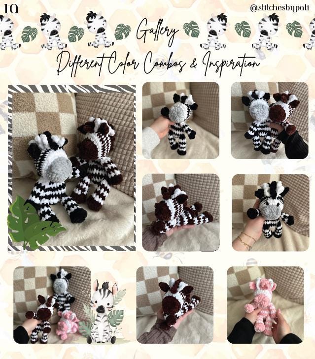 Cuddly Zebra Zola Snuggler Pattern - Zebra Crochet Pattern - No Sew Crochet Snuggler Pattern