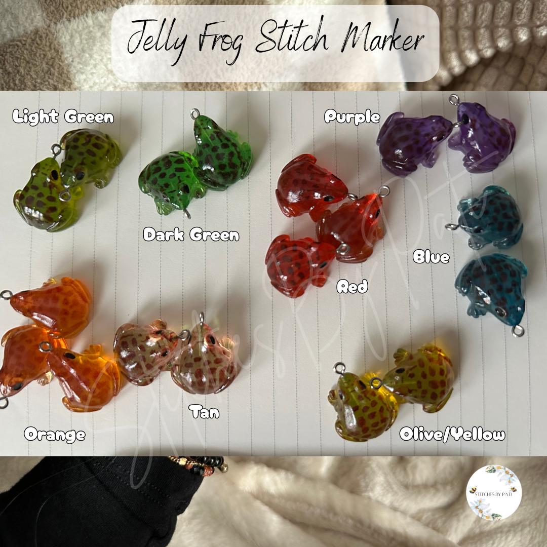 Custom Frog Stitch Marker/Zipper Charm - Lobster Clasp - Crochet/Knitting