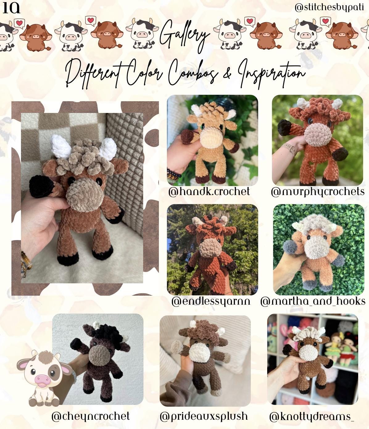 Harmony the Highland Cow Plushie Pattern - Highland Cow Crochet Pattern - No Sew Crochet Plushie Pattern