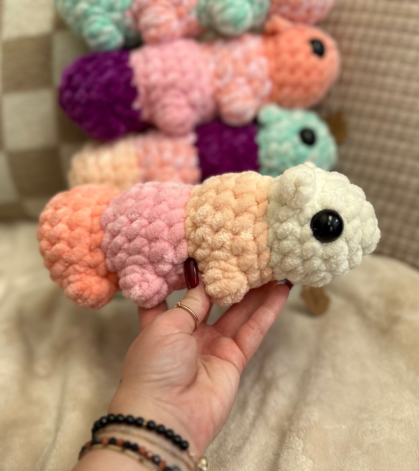 Colorful Caterpillar - Crochet Plushie
