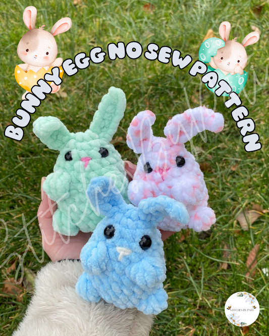 Bunny Egg PDF Crochet Pattern - NO SEW! - 2in1 Pattern