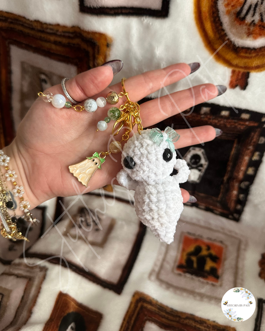 The Friendly Ghost Beaded Bag Charm