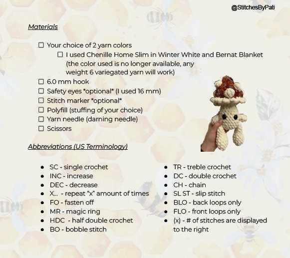 Garlic the Mushroom Buddy - Crochet Pattern