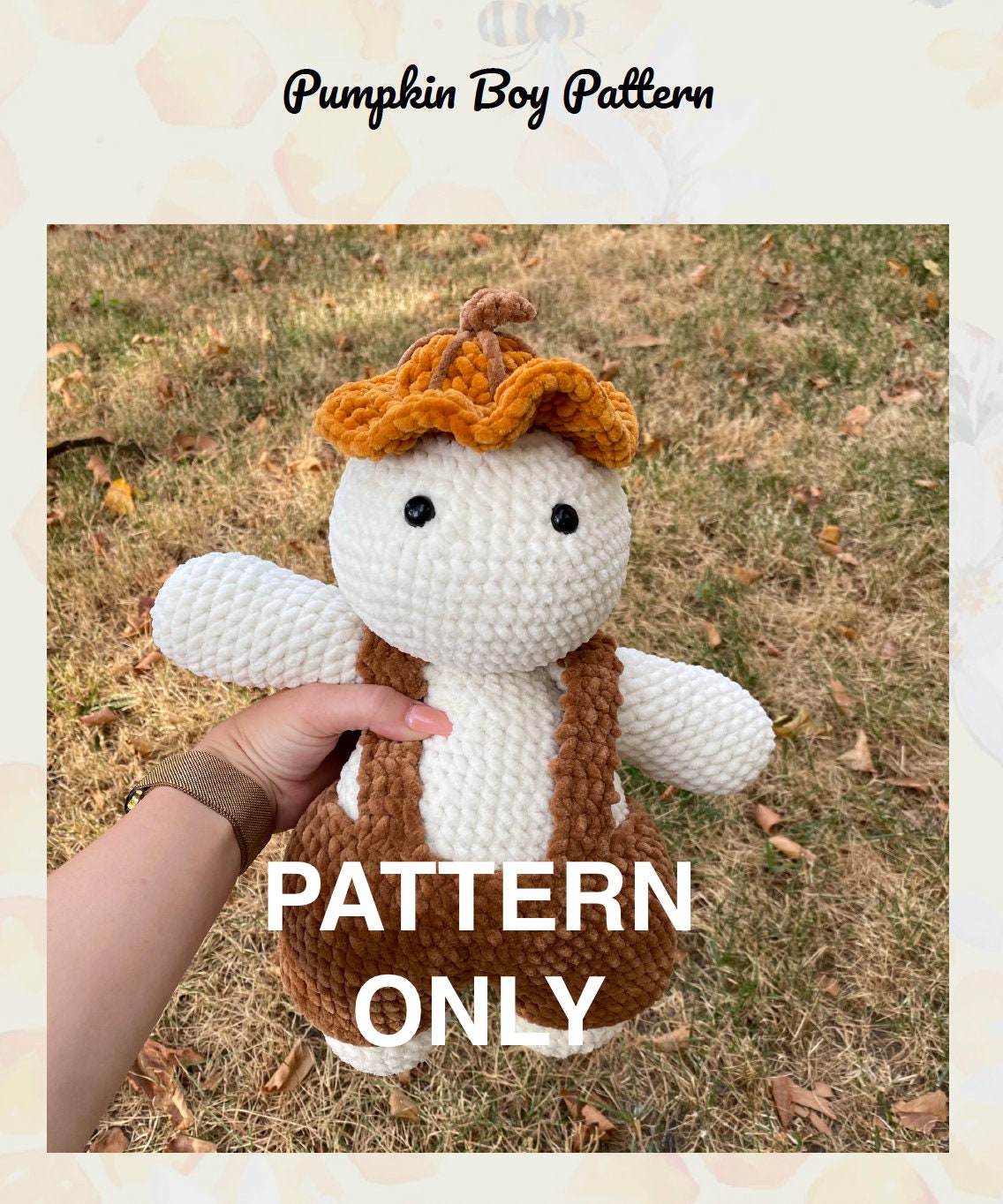 Pumpkin Boy & Jack O Lantern Pumpkin Bear PDF Crochet Pattern Bundle - PDF FILE - Halloween