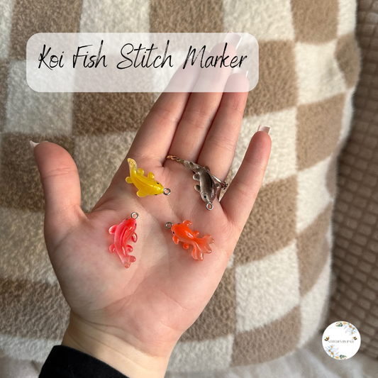 Custom Koi Fish Stitch Marker/Zipper Charm - Lobster Clasp - Crochet/Knitting