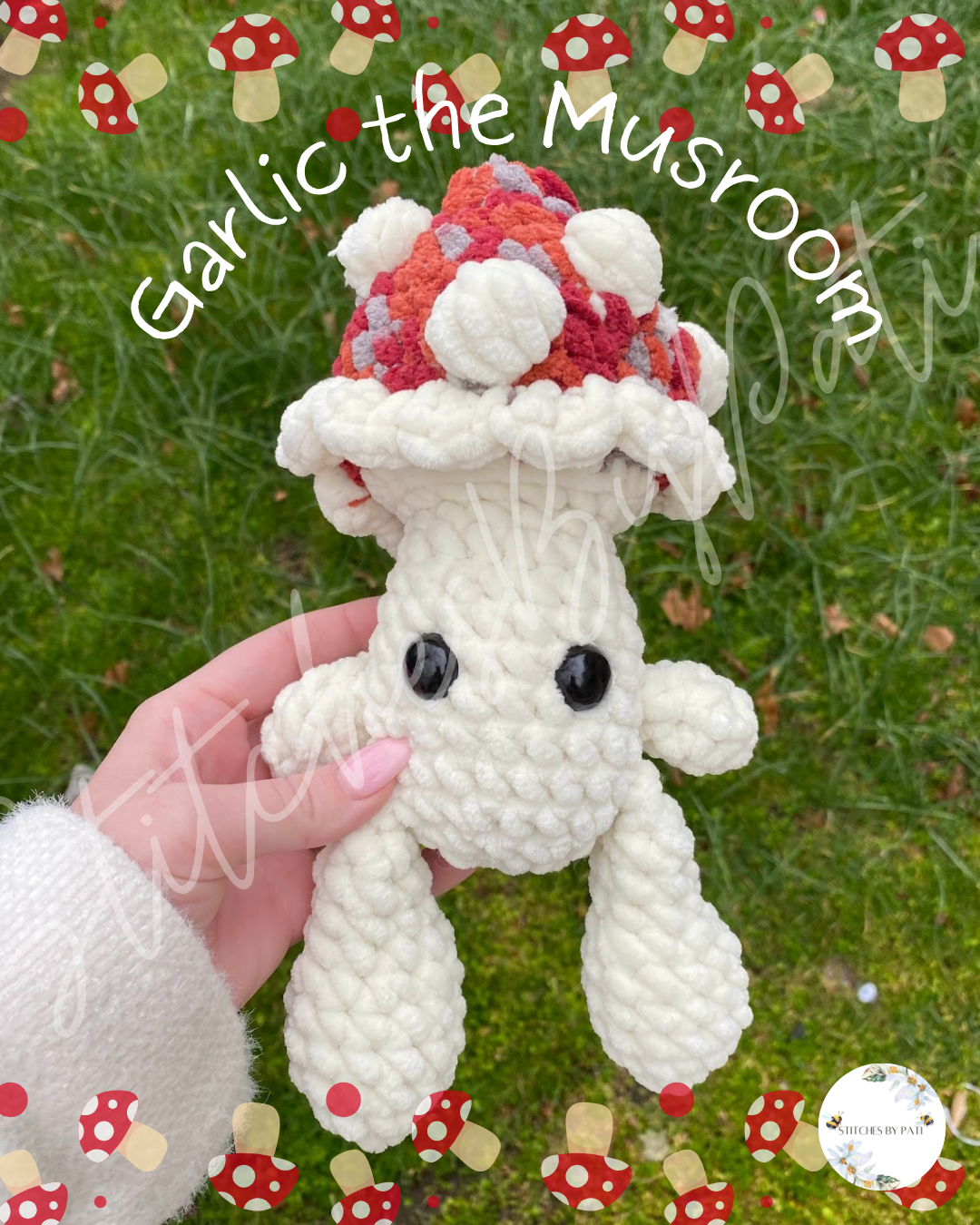 Garlic the Mushroom Buddy - Crochet Pattern