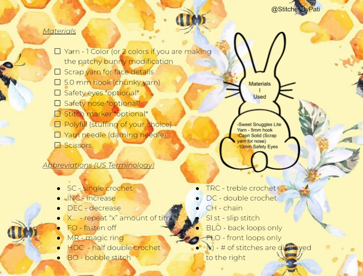 Bunny Egg PDF Crochet Pattern - NO SEW! - 2in1 Pattern