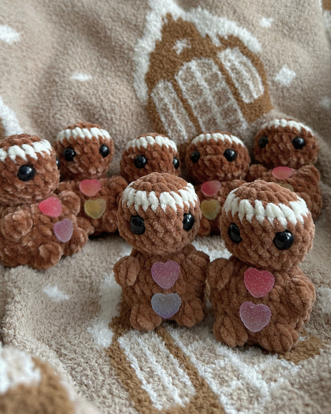 Gingerbread Baby with Candy Buttons - Crochet Plushie