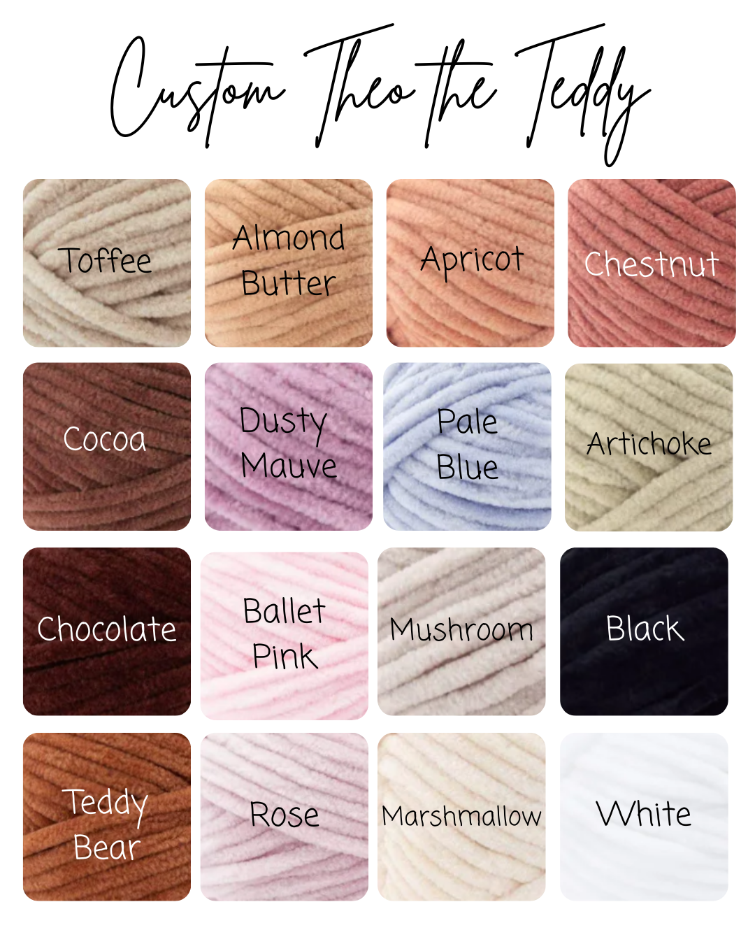 Build Your Own Teddy Bear - Teddy Bear Crochet Plushie - Made to Order