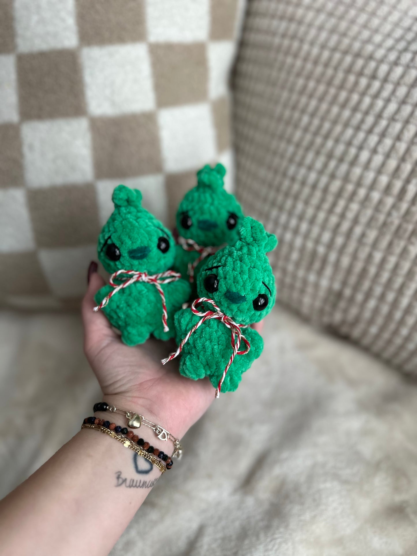 Mean Green Christmas Monster - Crochet Plushie - 2 Sizes