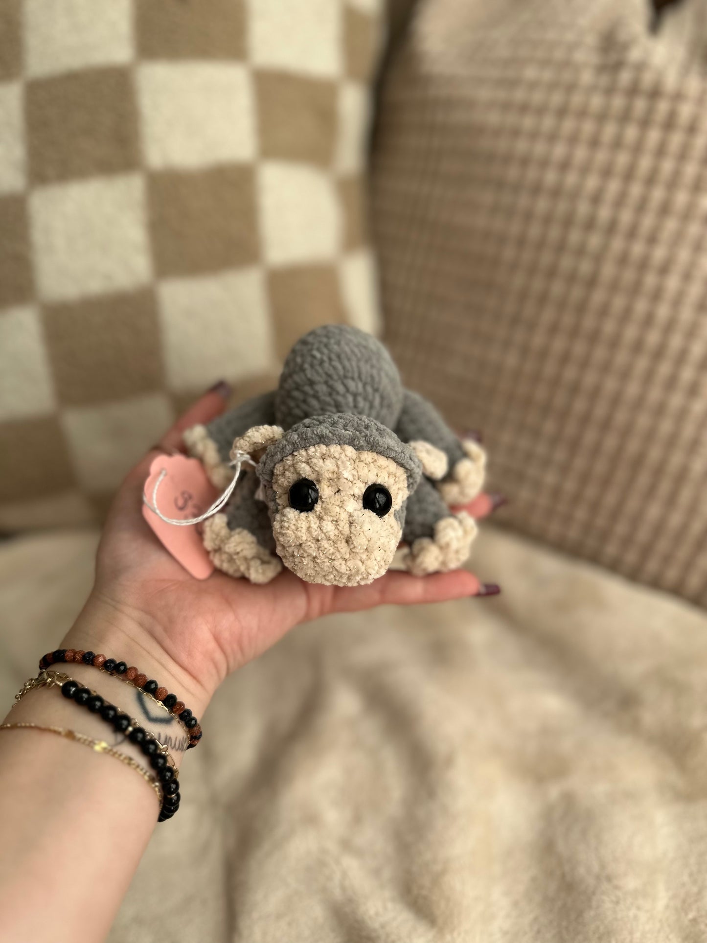 Small Gorilla Plushie with Glitter Yarn