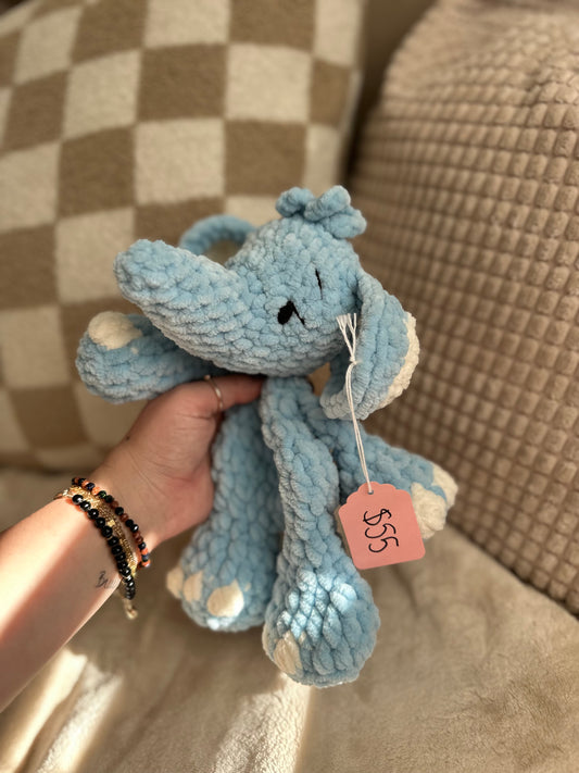 Blue Elephant Crochet Baby Snuggler