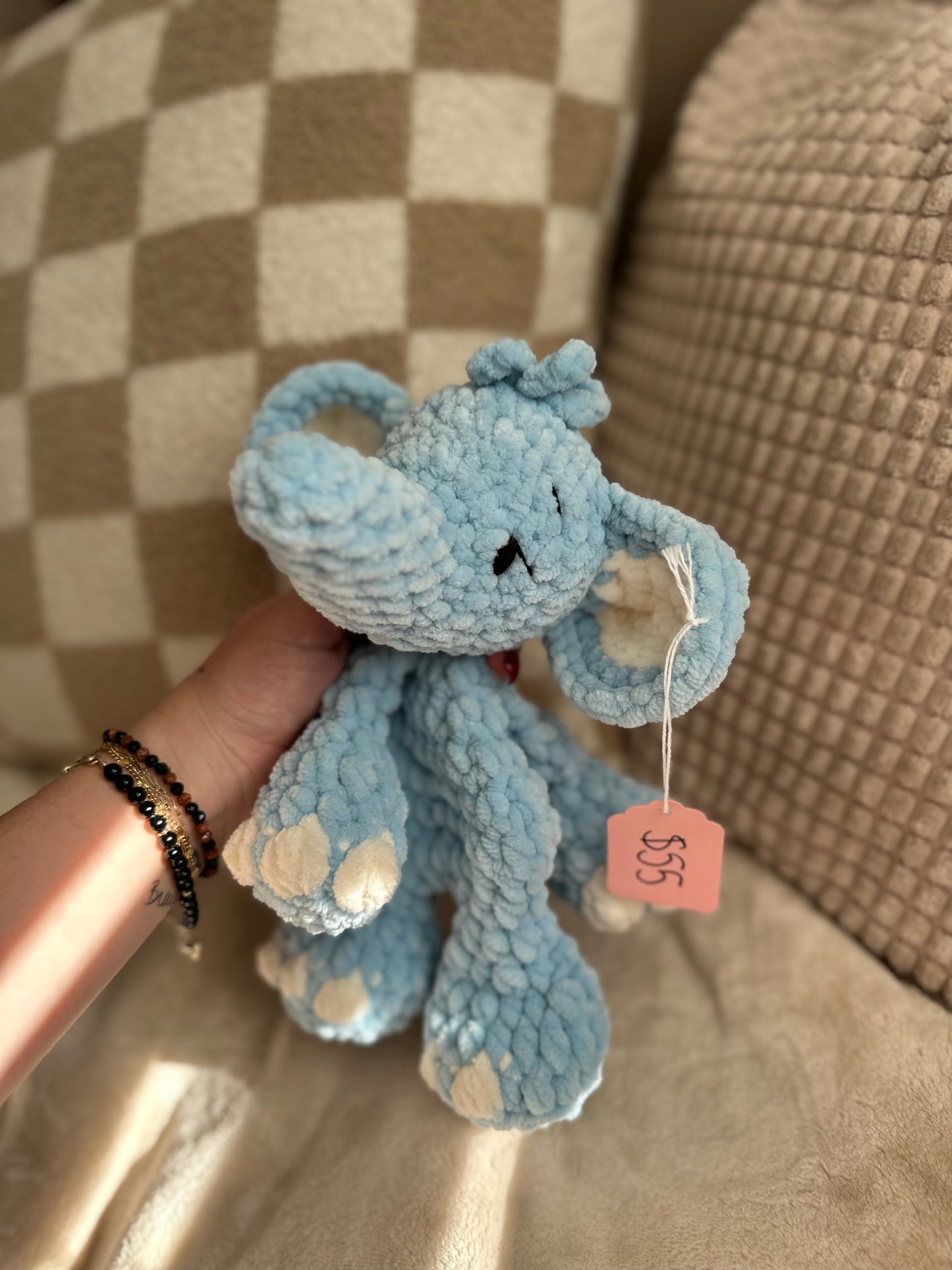 Blue Elephant Crochet Baby Snuggler