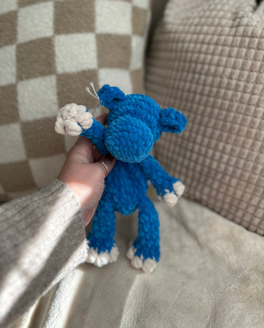 Blue Herman the Hippo - Crochet Baby Snuggler