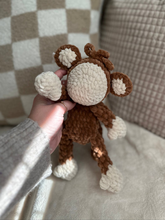 Brown Maverick the Monkey Snuggler - Crochet Baby Snuggler