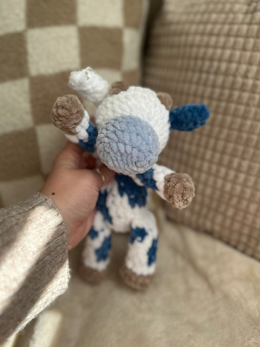 Blueberry Cornelia the Cow - Crochet Baby Snuggler