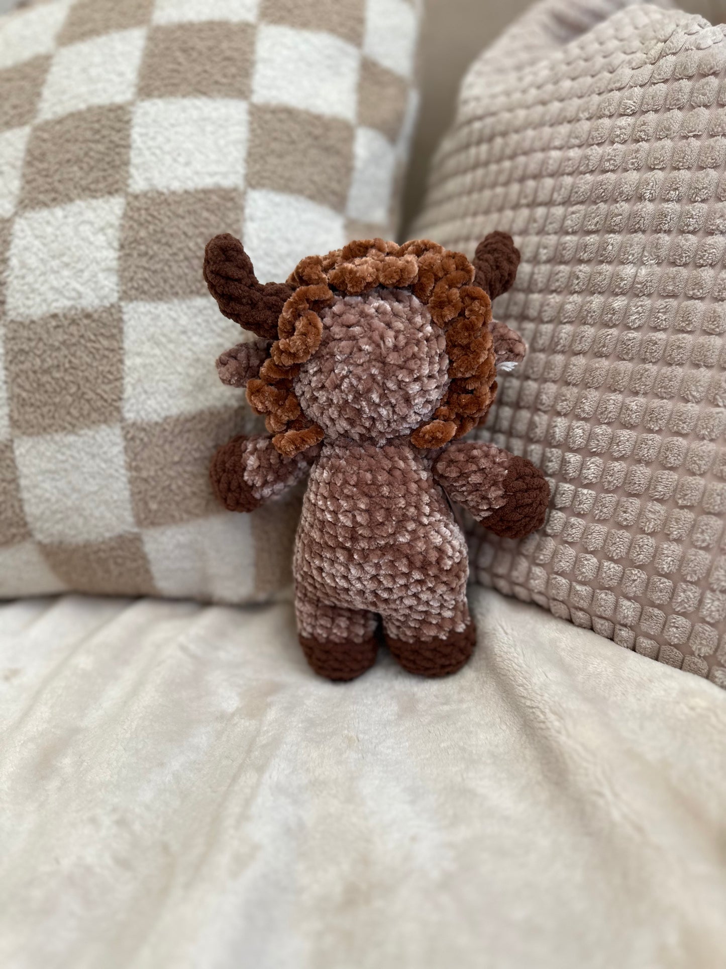 Bison Velvet Crochet Plushie