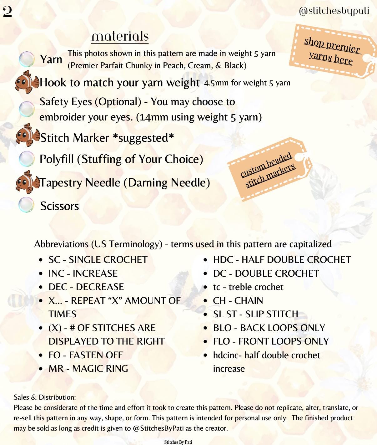 Clayton the Clownfish Crochet Pattern - NO SEW Crochet Pattern