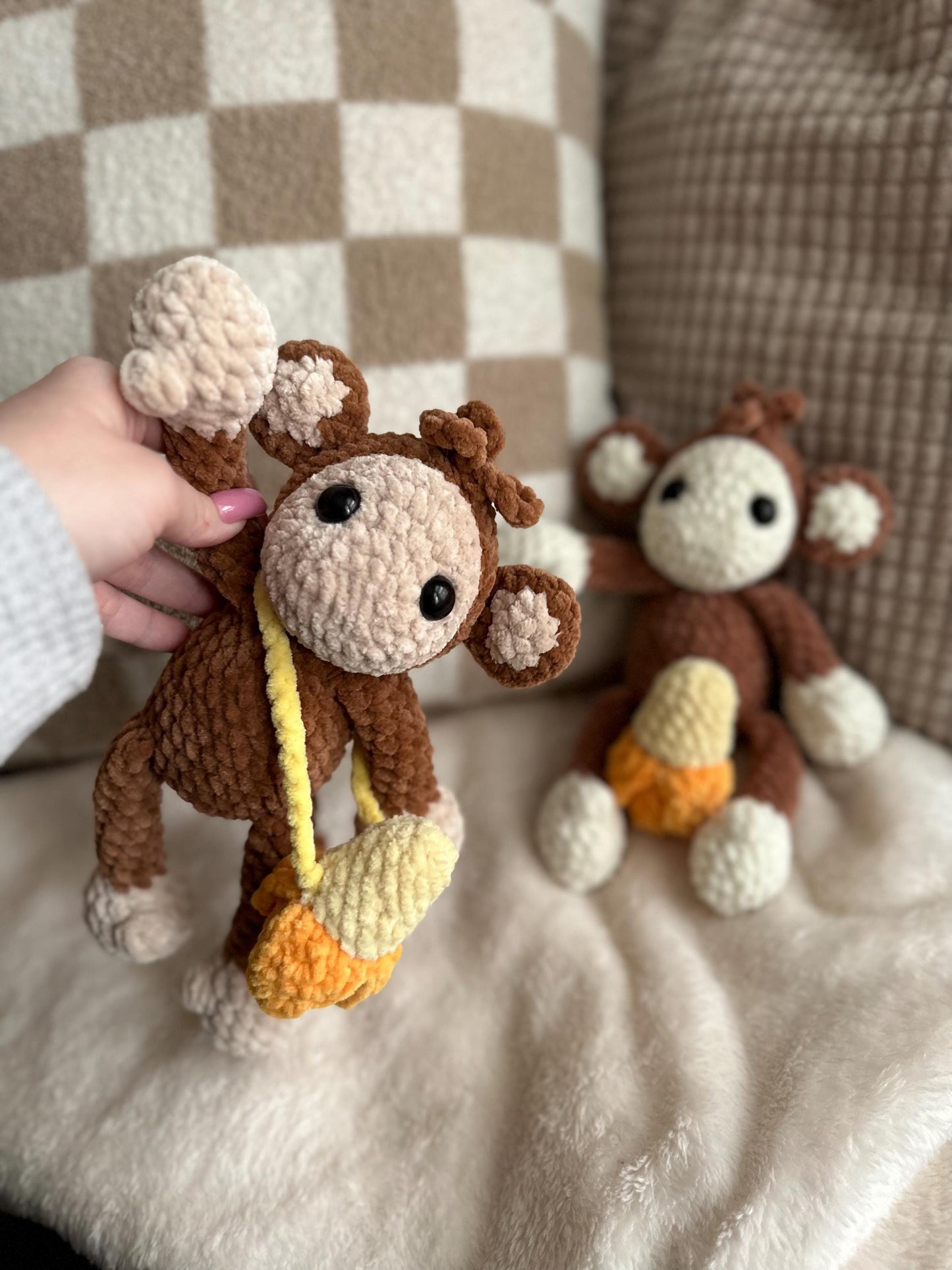 Marcel Senior the Monkey - Monkey Crochet Pattern - Low Sew Crochet Pattern