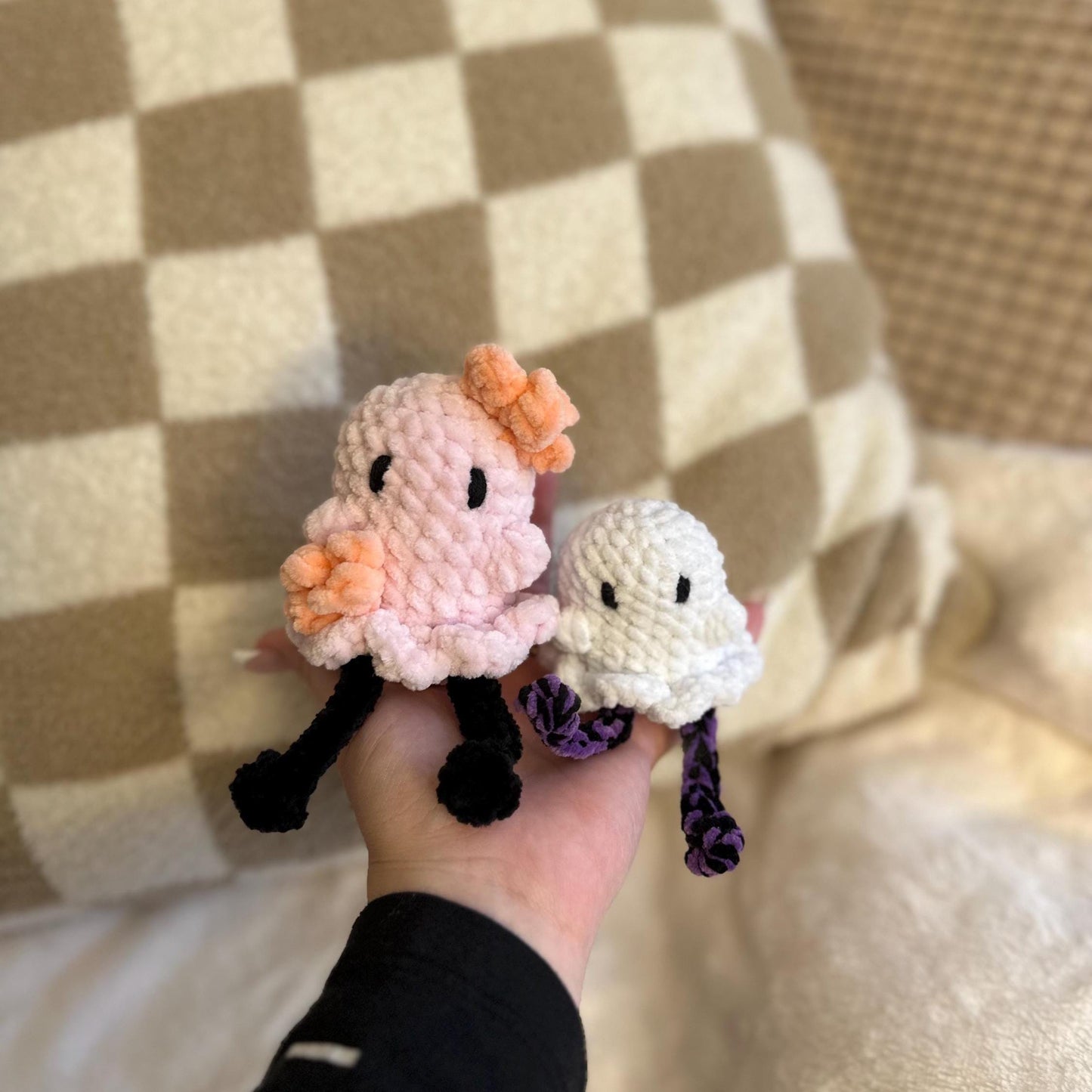 Mini Ghost Friend - No Sew - Crochet Pattern - with Groovy Modification