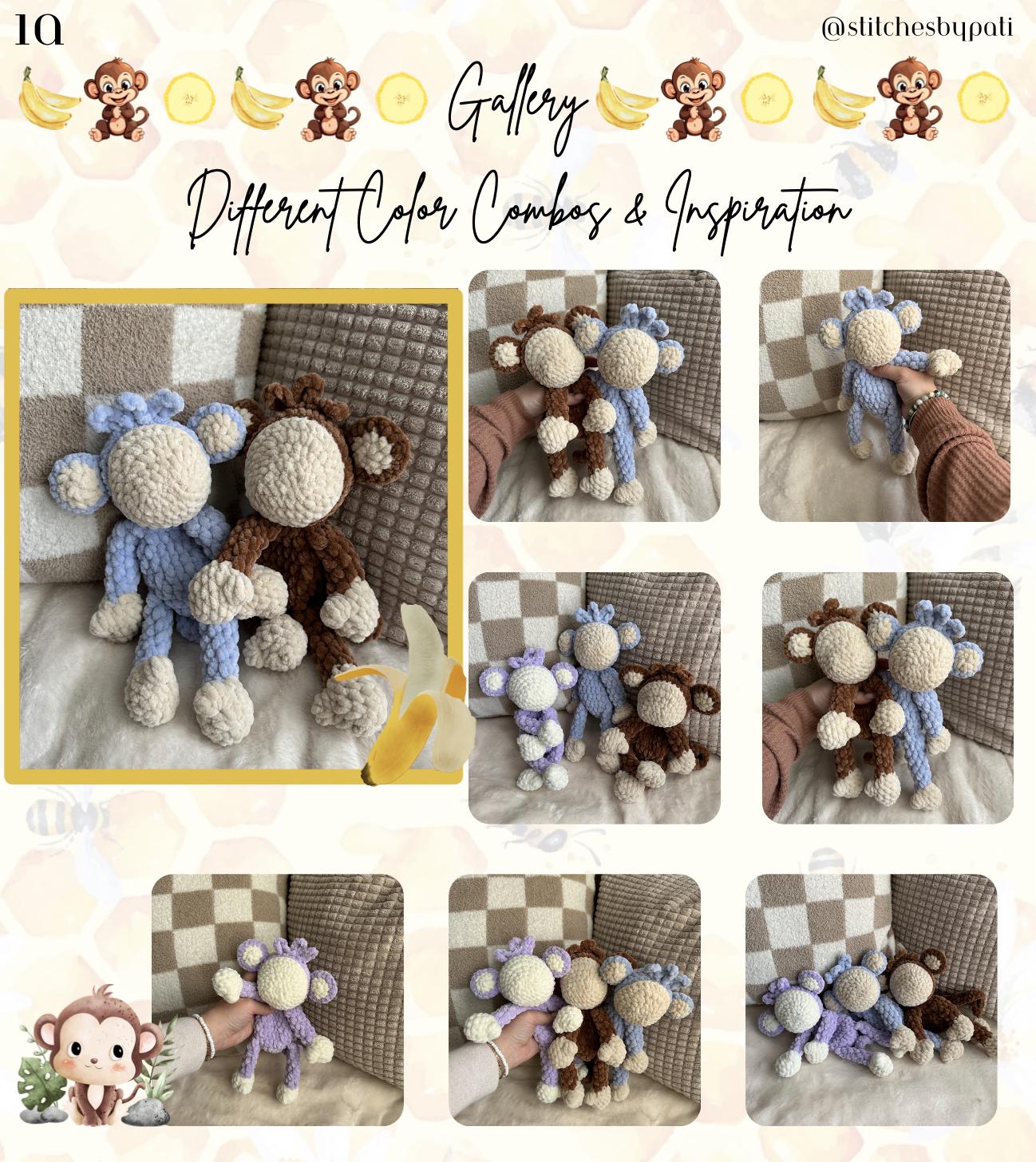 Cuddly Monkey Maverick Snuggler Pattern - Monkey Crochet Pattern - No Sew Crochet Snuggler Pattern