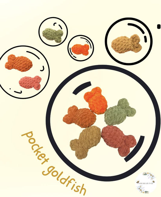 Pocket Goldfish - Goldfish PDF Crochet Pattern - No Sew Crochet Pattern