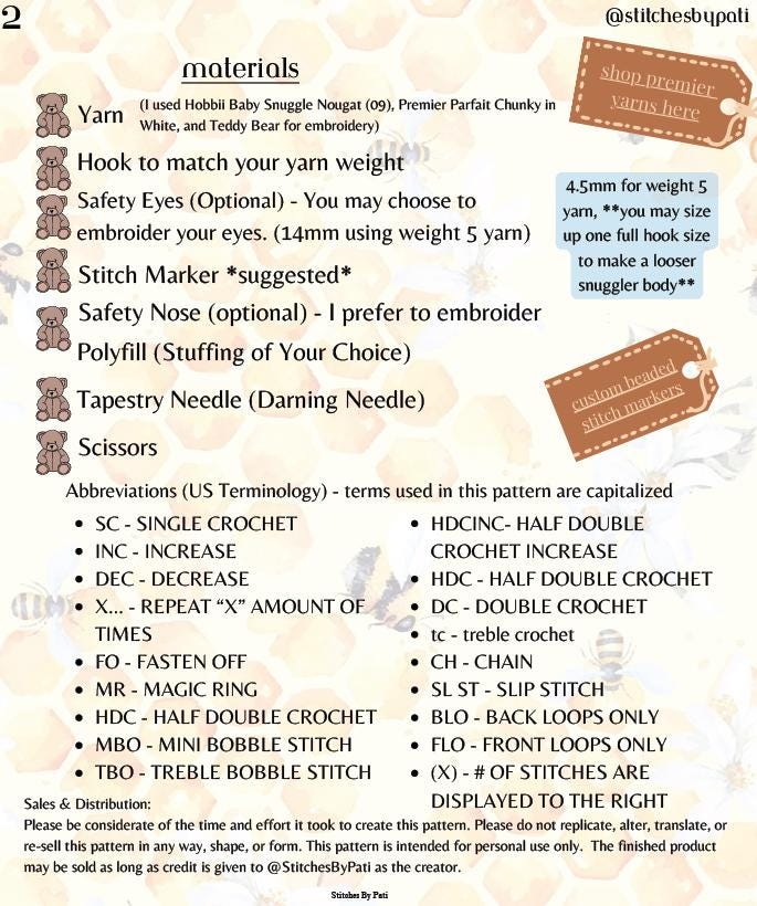 Cuddly Teddy Theo Snuggler Pattern - Teddy Bear Crochet Pattern - No Sew Crochet Snuggler Pattern