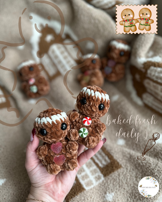 Gingerbread Baby with Candy Buttons - Crochet Plushie